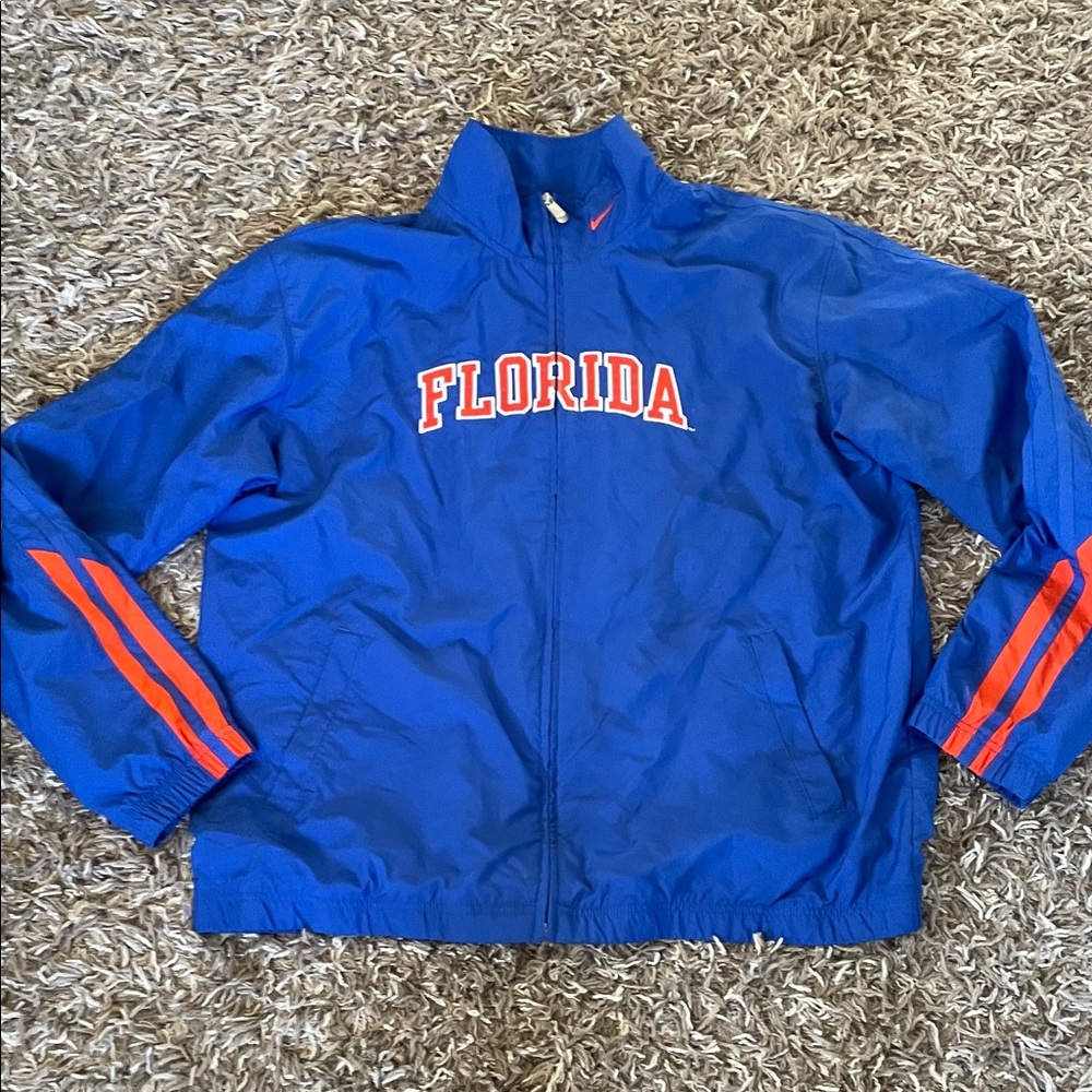 Nike Blue Florida Jacket with Orange Accents Gators football size XXL